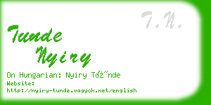 tunde nyiry business card